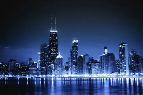 Chicago by night Wallpaper Chicago wallpaper, City lights at