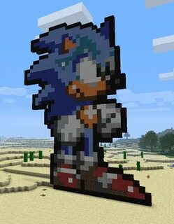 Pixel Art: Sonic The Hedgehog Minecraft Map