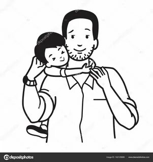 Hugging Daddy at neck Stock Vector Image by © jesadaphorn #1