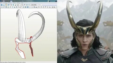 Thor Ragnarok - Loki Helmet - Pepakura Files - YouTube