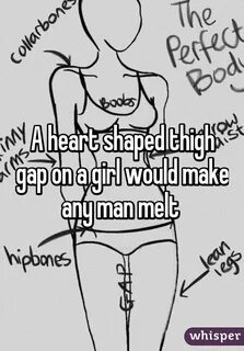 A heart shaped thigh gap on a girl would make any man melt