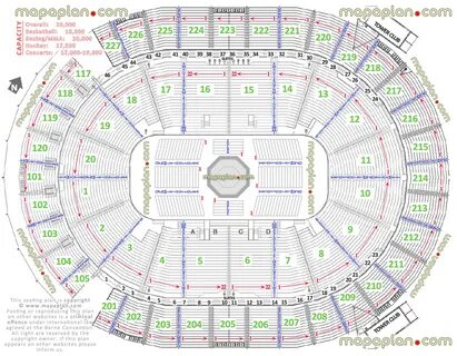 New T-Mobile Arena MGM-AEG seat & row numbers detailed seati