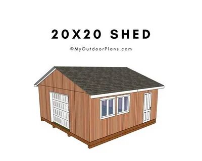 20x20 Gable Storage Shed Plans Etsy