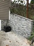 Airstone Faux Stones on Concrete Wall Install Concrete wall,