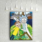 Rick And Morty Posters Cartoon Canvas Painting Wall Art Prin