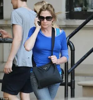 Edie Falco cuts a sad figure as she mourns for her Sopranos 