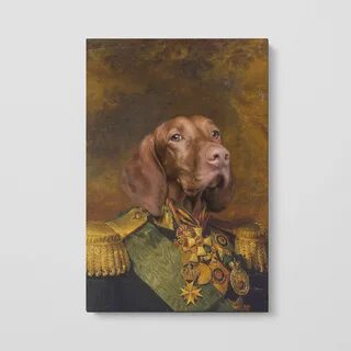 The Colonel - Custom Pet Canvas Dog paintings, Pet portraits