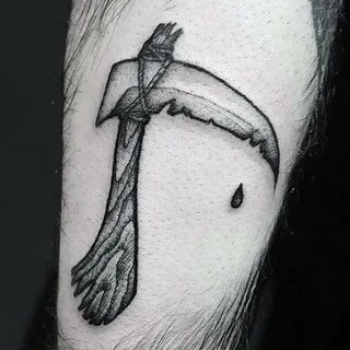 63 Popular Scythe Tattoo Designs And Ideas About Axe - Parry