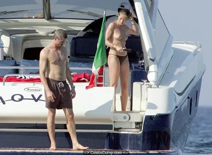 Rebecca Gayheart topless on a yacht paparazzi photos.