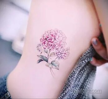 Фото татуировки цветок гортензия 31.03.2021 № 010 - tattoo hydrangea - tatu...