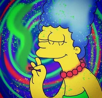 The Simpsons Smoking Weed