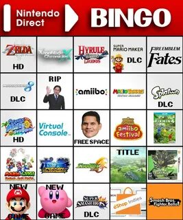 Nintendo Direct Bingo Template - E3 Week!- Nintendo Bingo Bo