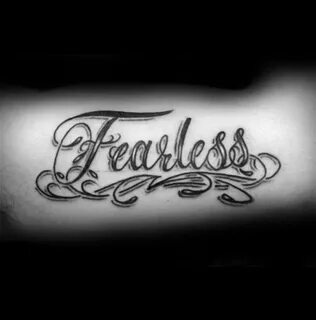 20 Fearless Tattoo Designs For Men - Powerful Word Ink Ideas