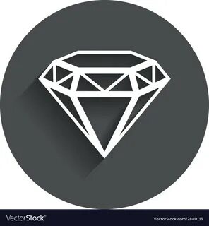 Diamond sign icon jewelry symbol gem stone Vector Image