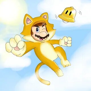 Cat Mario above the clouds... by Zieghost on DeviantArt