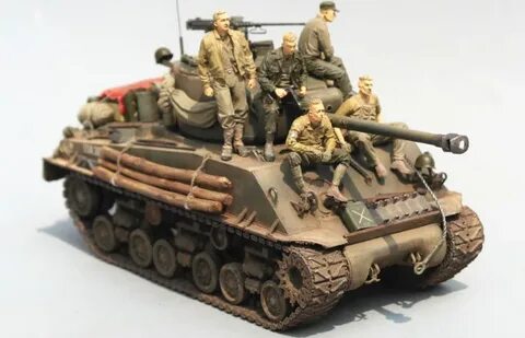 1/35 Scale Model Tank Finished Model Kit, M4A3E8 Sherman Fur