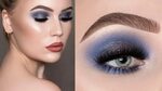 Blue Silver Glitter Makeup Tutorial - YouTube
