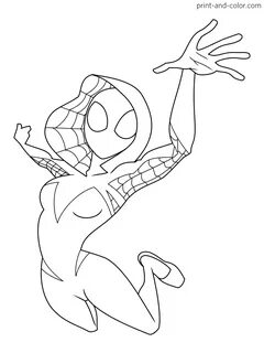 Spider Gwen Coloring Pages - Coloring Home