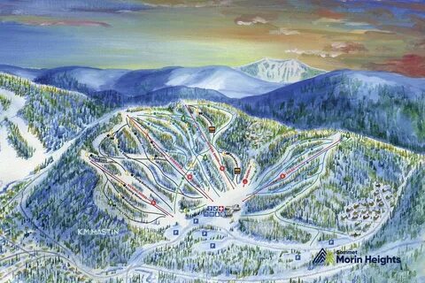 Morin Heights Trail Map Store - Ski Trail Map Art by Kevin M