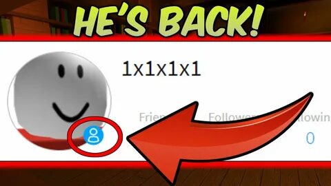 1x1x1x1 IS BACK ON ROBLOX!! (Roblox Mysteries) - YouTube