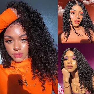 Jurllyshe 150% Density Jerry Curly Human Hair Wigs 360 Lace 