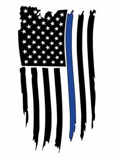 Thin blue line worn American Flag decal only $3!!! Thin blue