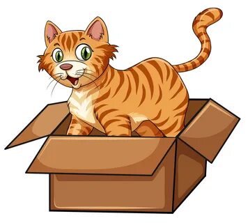 A cat in the box 295507 Vector Art at Vecteezy