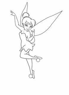 Tinkerbell black and white clipart 3 - WikiClipArt