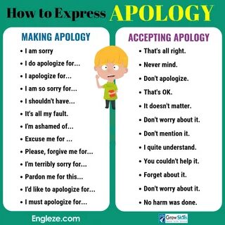 How to Make and Accept an Apology in English - Engleze.com
