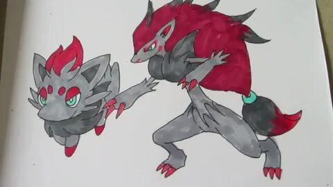 How to draw Pokemon: No.570 Zorua, No.571 Zoroark - YouTube