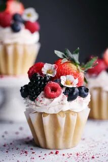 Vegan Vanilla Cupcakes with Fresh Berries - Wife Mama Foodie