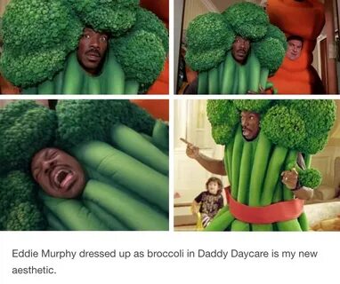 Eddie Murphy dressed up as broccoli in Daddy Daycare is my n
