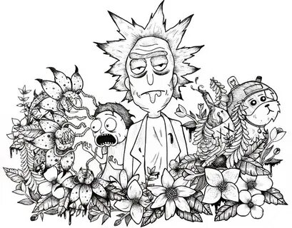 Rick and Morty Coloring Pages 70 Intergalactic Pictures Free