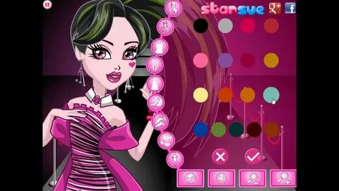 Monster High Black Carpet Draculaura Dress Up Game Preview -