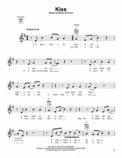 New piano sheet music on Modern Score : Prince: Kiss - Parti