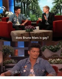 Does Bruno Mars Is Gay? Ellen Bruno Mars Meme on SIZZLE