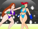 Xbooru - 2 girls big breasts bikini blue bikini boxing boxin