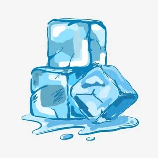 Blue Melting Ice Cube Illustration, Ice Clipart, Melted Bord
