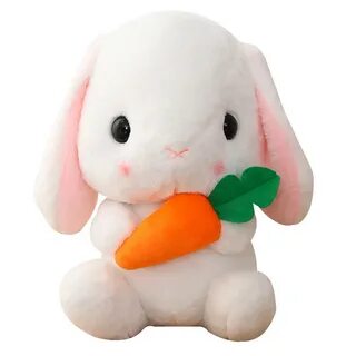 Плюш игрушка длинные уши кролик редис маленький белый кролик
