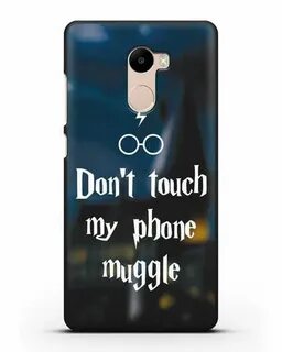 Чехол с надписью Don't touch my phone muggle для Xiaomi Redm