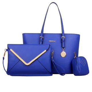 Купить 3 sets women handbags and purse solid color vintage l