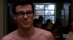 MALE CELEBRITIES: Glee Cory Monteith shirtless in white boxe