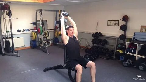 Seated Dumbbell French Press - YouTube