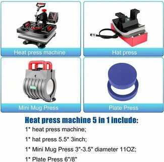 Купить Прессы DREAMVAN 5491 5 in 1 Heat Press Machine 12x15'