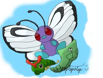 Gen 1 Pokemon Caterpie to Butterfree 010 to 012 by poptopsto