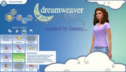 Sims 4 CC Dreamweaver Trait