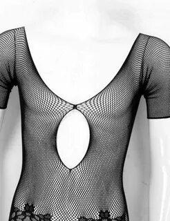 Mens One Piece Fishnet Bodysuit Mesh Sheer Body Stocking Pan