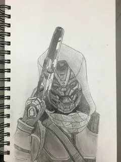 Cayde-6 drawing from Destiny RRindt Drawings, Drawing artwor