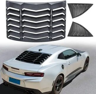 ABS Rear Window Louver SunShade Cover Hood Scoop Vent For Ch