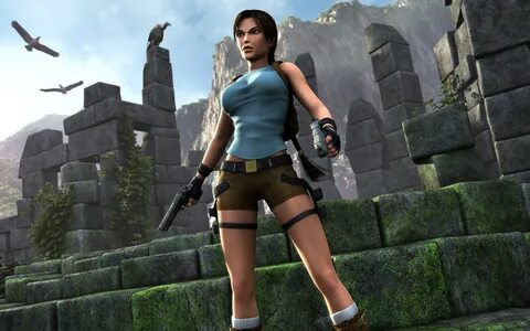 Фотографии Tomb Raider Tomb Raider Legend пистолет Лара 3840